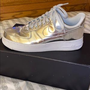 Metallic Air Force ones